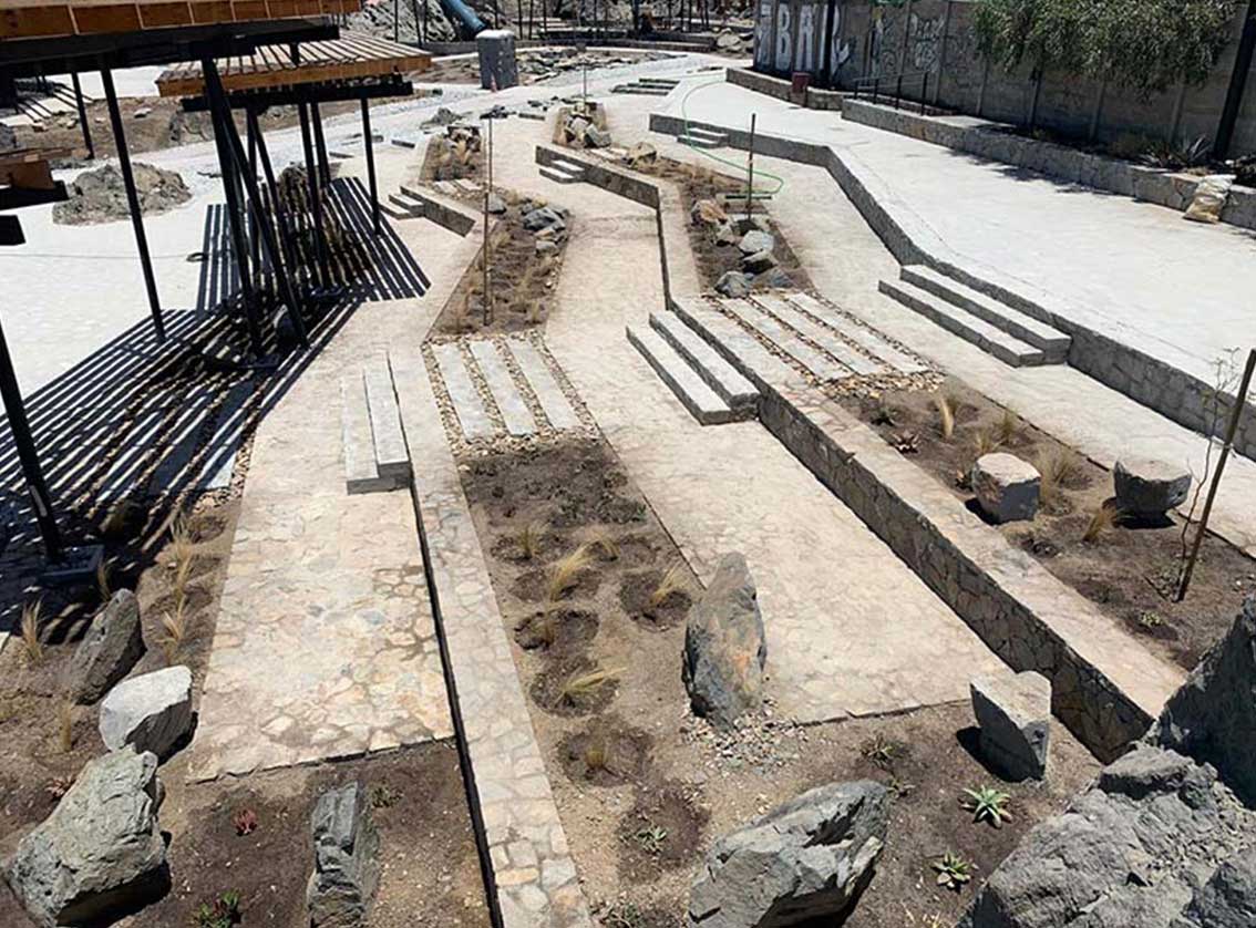 Construcción Geoparque Mirador Sur